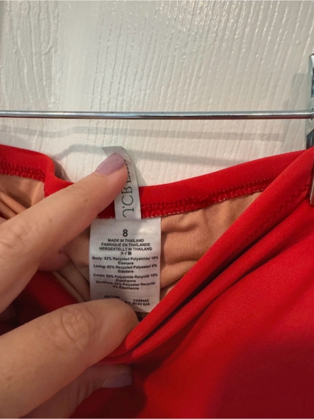 J. Crew Gemma Red Strapless Bandeau One-Piece swimsuit - Picture 6 of 6